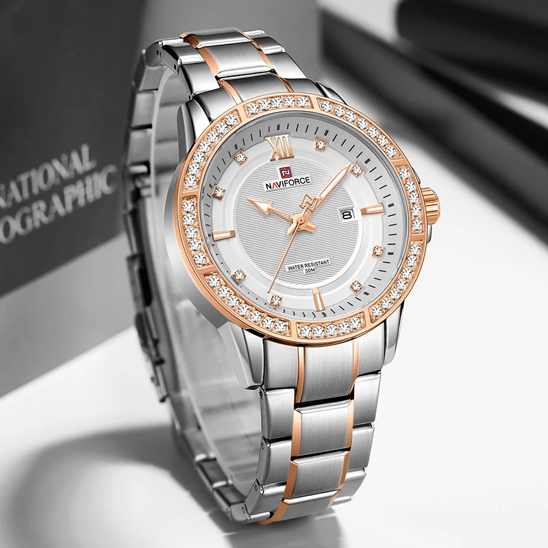 

New NAVIFORCE Mens Watches Top Luxury Brand Waterproof Sport Wristwatch Fashion Steel Quartz Watch Men Clock Relogio Masculino