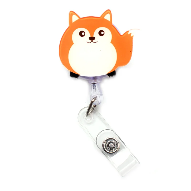 Creative Circle Animal Style Retractable Badge Reel For Nurse&Doctor Card Holder Office&Hospital Supplies Boy&Girl Name Card retractable badge reel,badge holder,retractable id tag,retractable id lanyard
