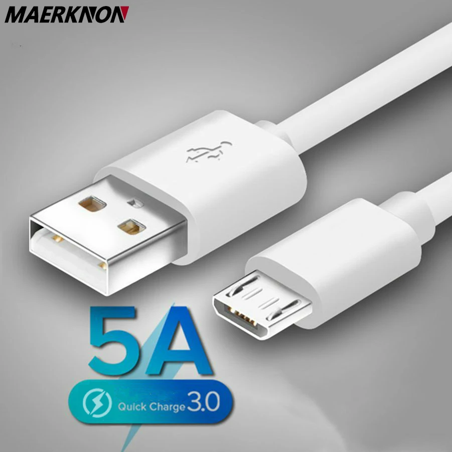 Tanie 5A kabel Micro USB 1m 2m synchronizacja danych szybki przewód ładowania dla sklep