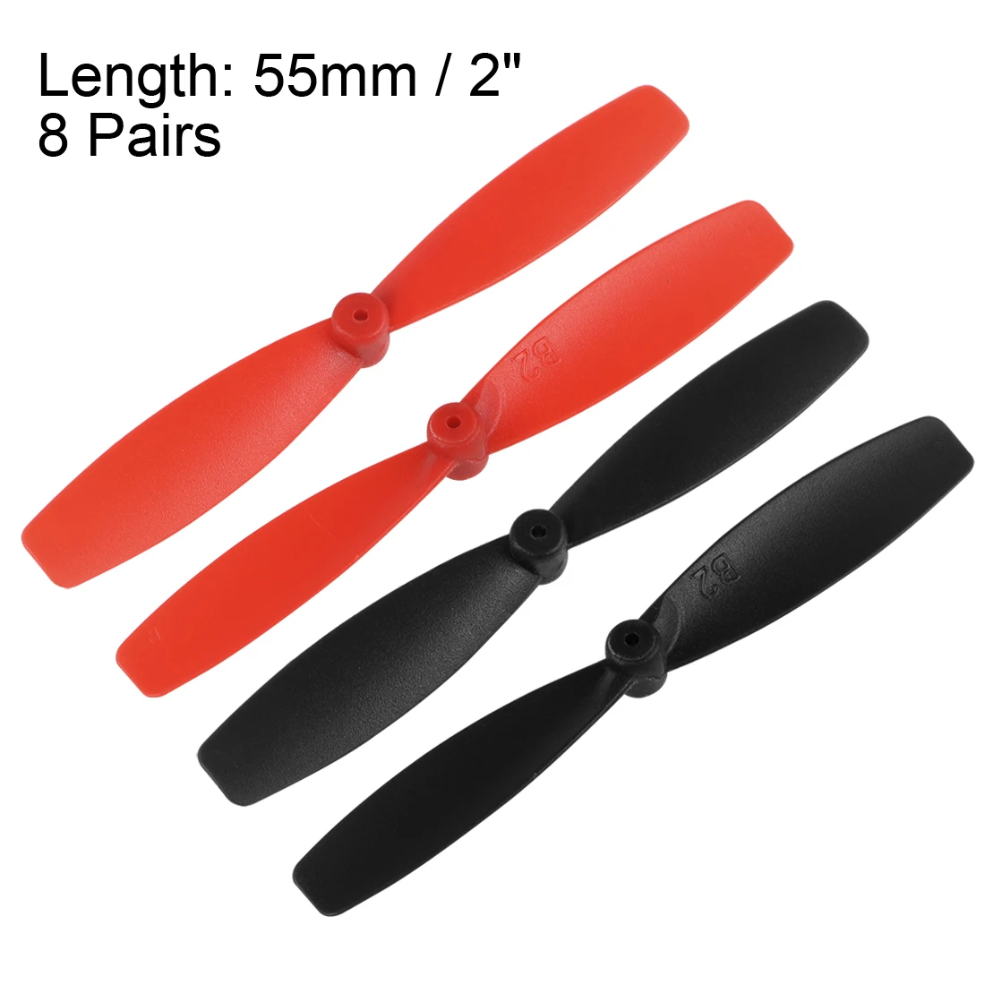 Paire d'hélices RC 55mm CW CCW pour drone Walkera QR coccinelle, montrant le sens de rotation.