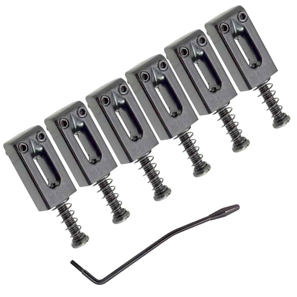 6 Piece Roller Bridge Tremolo Saddles with Tremolo Trem Bar/Arm for Electric Guitar Black 6 Piece Roller Bridge Tremolo Saddles with Tremolo Trem Bar/Arm for Electric Guitar Black