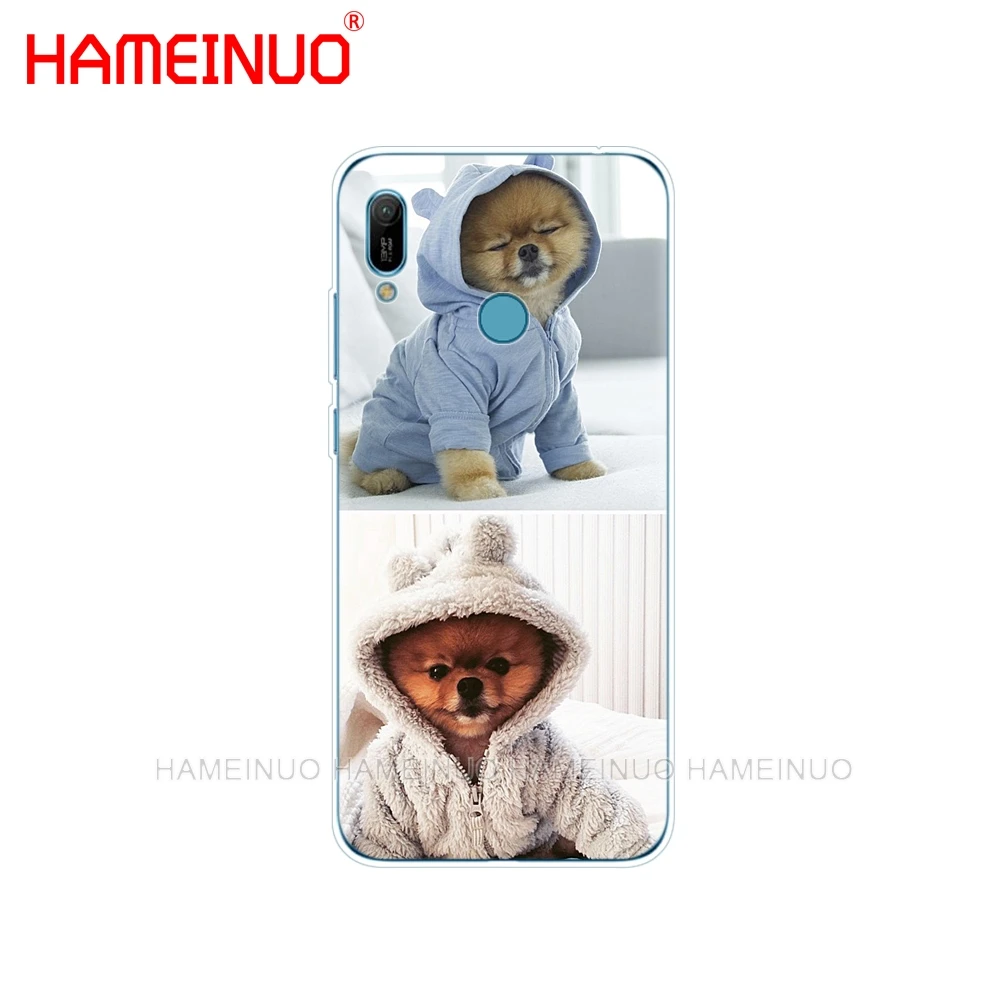 Силиконовый чехол для huawei Y5 Y6 Y7 Y9 PRO PRIME honor 8s 8a 20 LITE PRO 10i view 20 V20 cute dogs pomeranian puppy - Цвет: 71596
