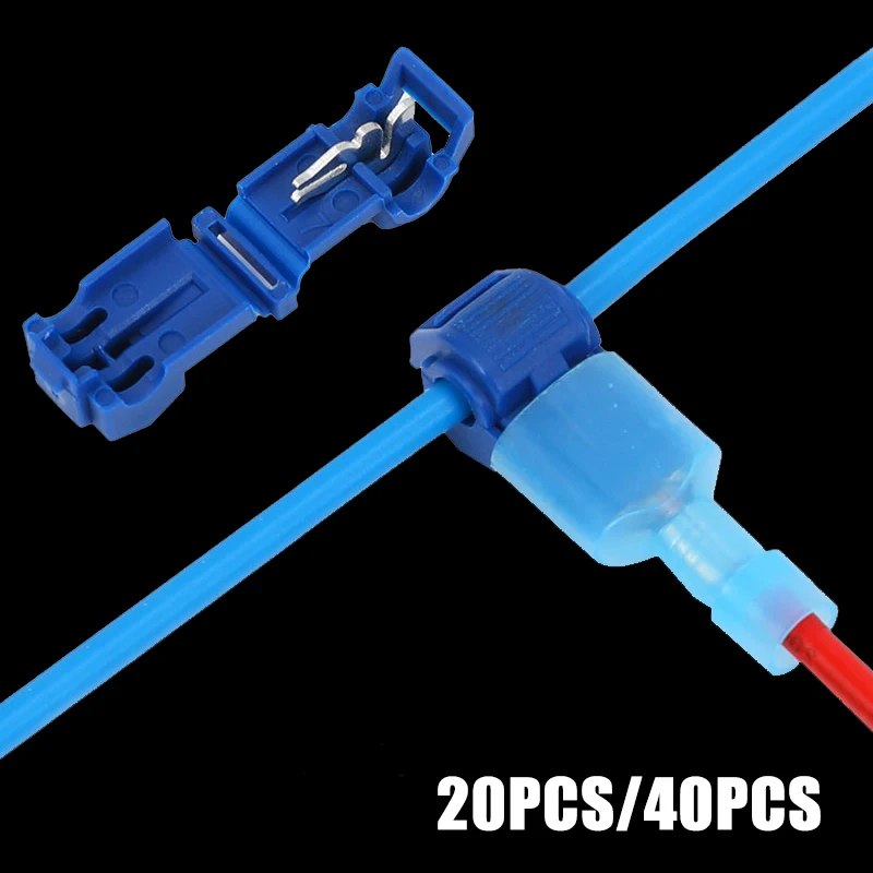 20/40pcs Quick Electrical Cable Connectors Snap Splice Lock Wire