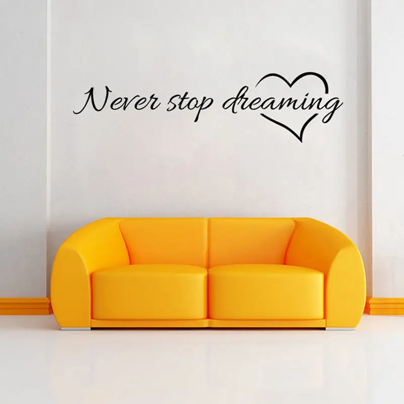 

1pc Quote Words Removable Mural Wall Stickers Characters Vinyl Art Decal Home Room Decor