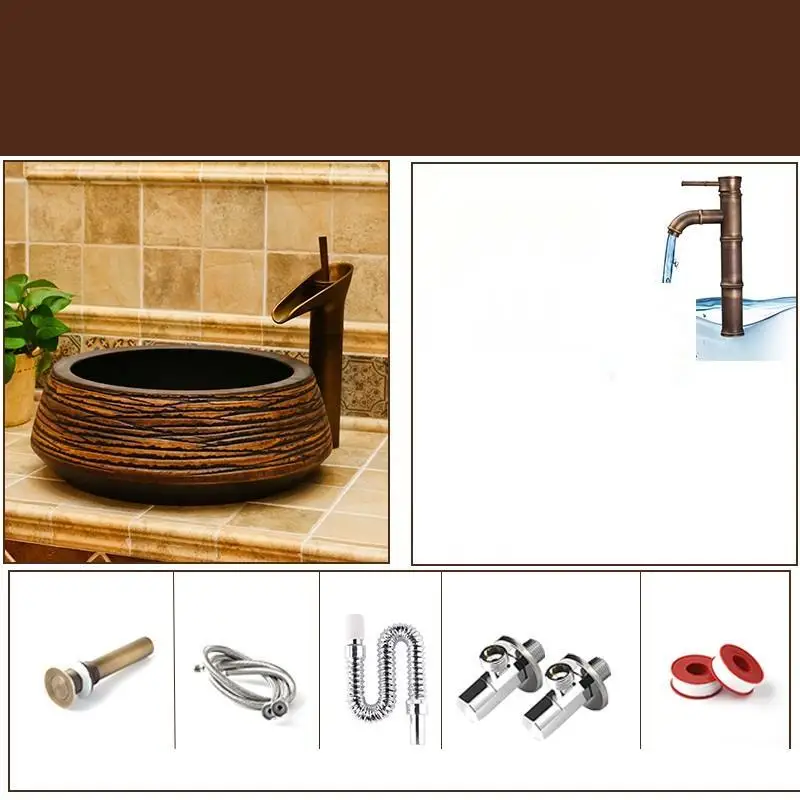 Cuba Para De Mano Umywalka Nablatowa судно Lavandino Bagno Waschtisch туалетный столик Lavabo Pia Banheiro Ванная раковина умывальник - Цвет: Number 3