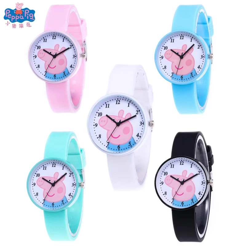 

Peppa pig Cartoon boy girl Casual Watches Digital Clock Silicone Wrist Watch Clock Hodinky Best Christmas Gift For Children
