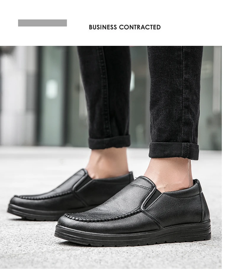 Men Loafers Light Leather Casual Shoes 2020 Autumn Male Outdoor Walking Shoes Comfortable Mens Sneakers Soft Loafers Mens Shoes