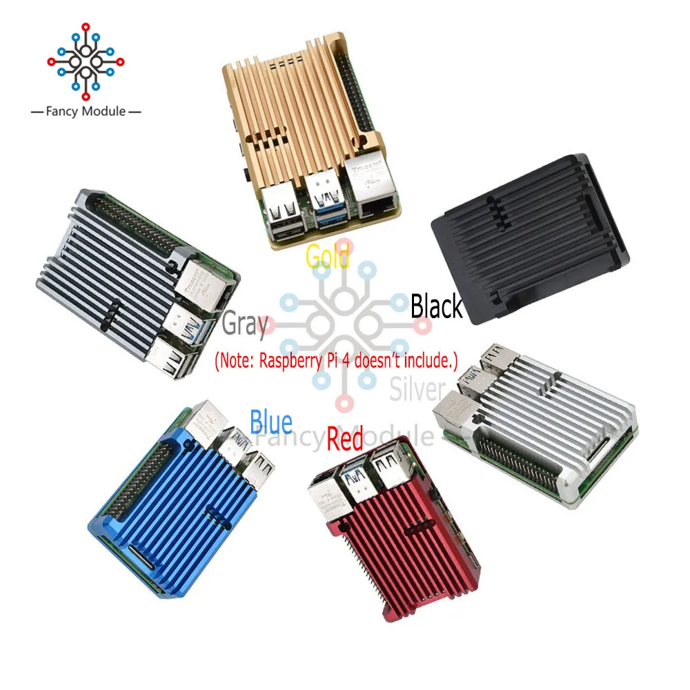 Diymore Raspberry Pi 4 Модель B 6 цветов защитный чехол из алюминиевого сплава корпус радиатора столб с инструментами