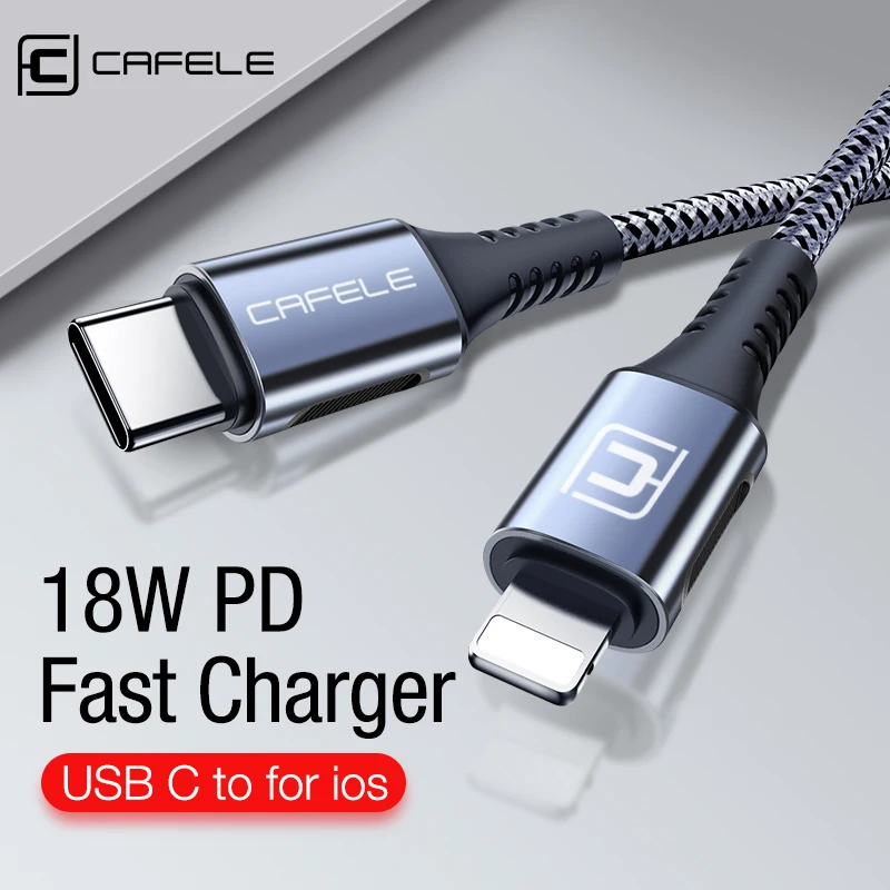 CAFELE 18 Вт PD кабель USB C для Ligntning iPhone 11 Pro Max XS 8 plus Быстрая зарядка ios 13 12 Синхронизация