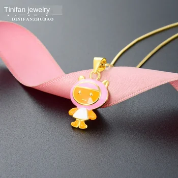 

Cartoon S925 Sterling Silver Necklace Pendant Sweet Hipster Mori Female Student Necklace Cross-Border Source Jewelry