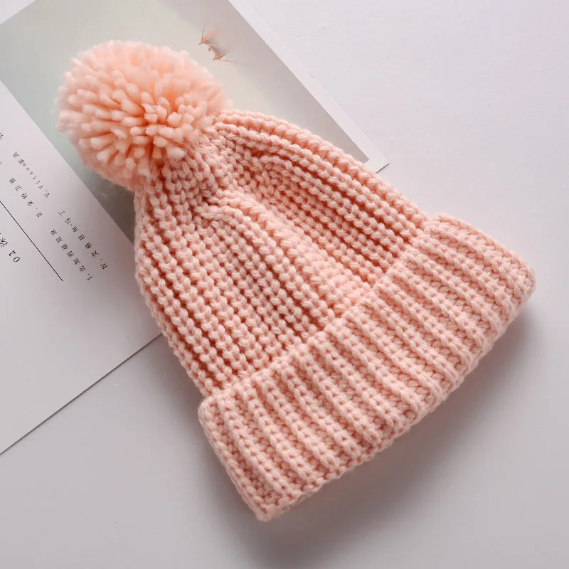 baby accessories designer Baby Knitted Winter Hat Boys Girls Pompom Cap Crochet Knitted Candy Color Toddler Beanie Cap Infant Kids Children Hairball Hats designer baby accessories