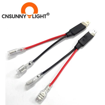 

CNSUNNYLIGHT 2pcs H1 LED Replacement Bulb Single Diode Converter Wiring Connecting Lines for Headlights Bulb Cables Accessories