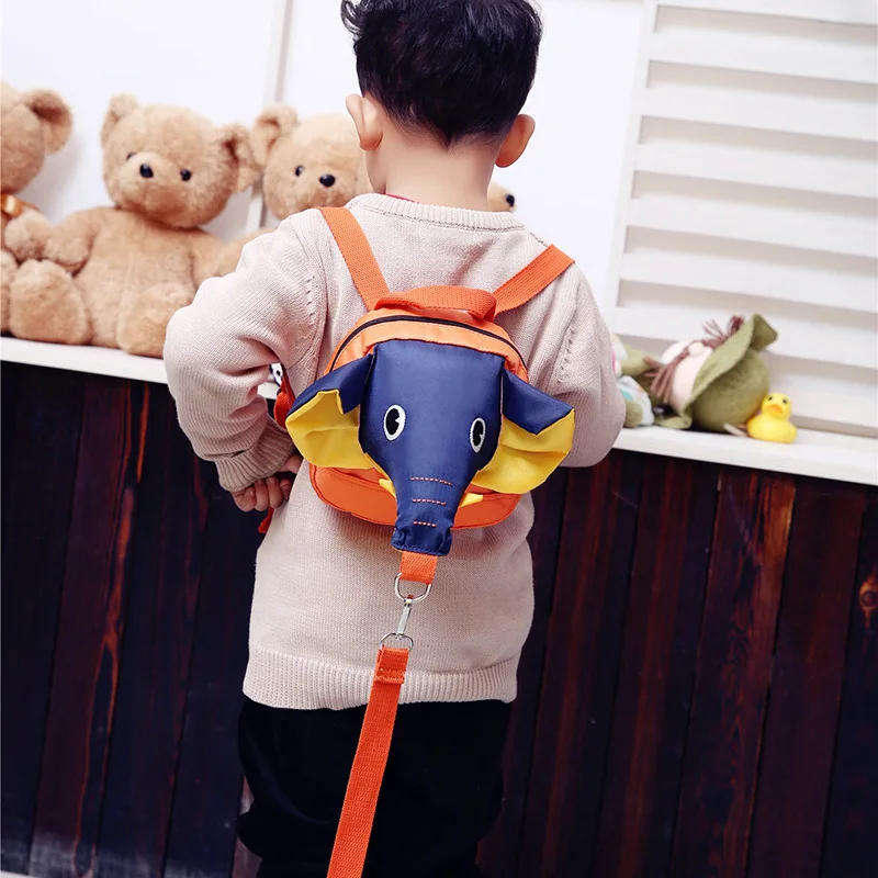 

CHILDREN'S School Bags Cartoon Baby Elephant Kindergarten Backpack Korean-style Travel Anti Lost Backpack