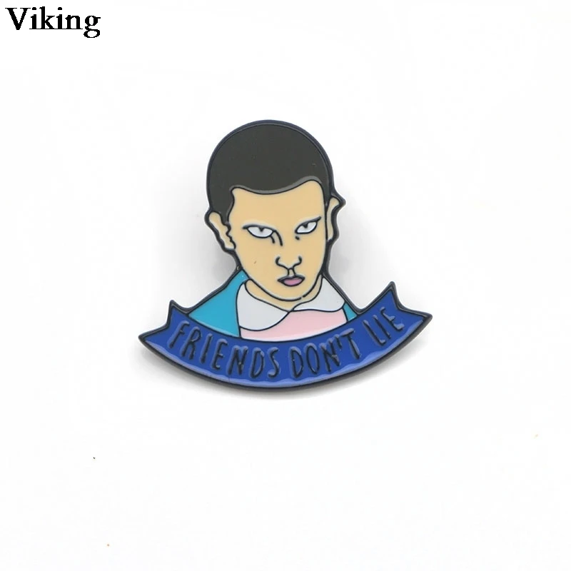 9 Stranger Things Badges Alloy Metal Pins Cool Enamel Lapel Pin Backpacks Brooch Collar Pin For Women Men Kids Stylish Badge G0515 - Цвет: 9