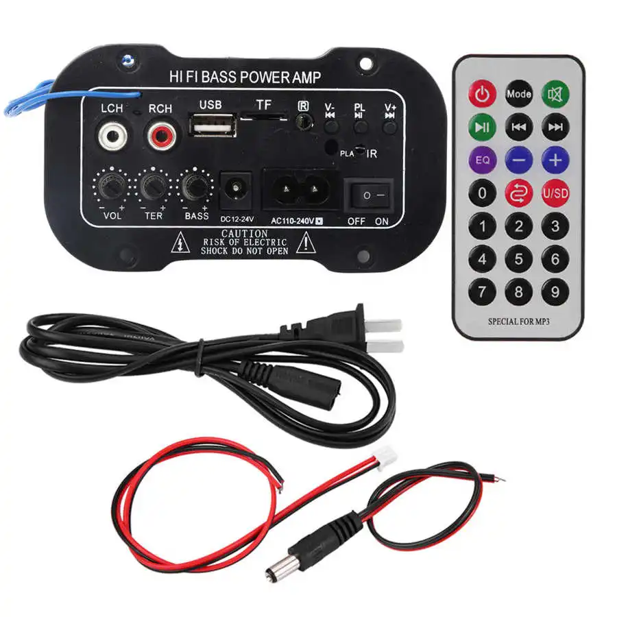 5 Inch Auto Car Digital Bluetooth Amplifier Hifi Bass High Power Stereo Audio AMP USB TF Remote Control 220 V | Автомобили и