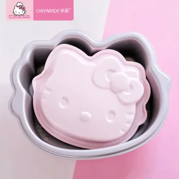 

CHEFMADE Hello Kitty kitchen License 8 inch Creative Cute Cat Head Fondant Cake Mold Stencil 3D Heavy Carbon Steel Molds