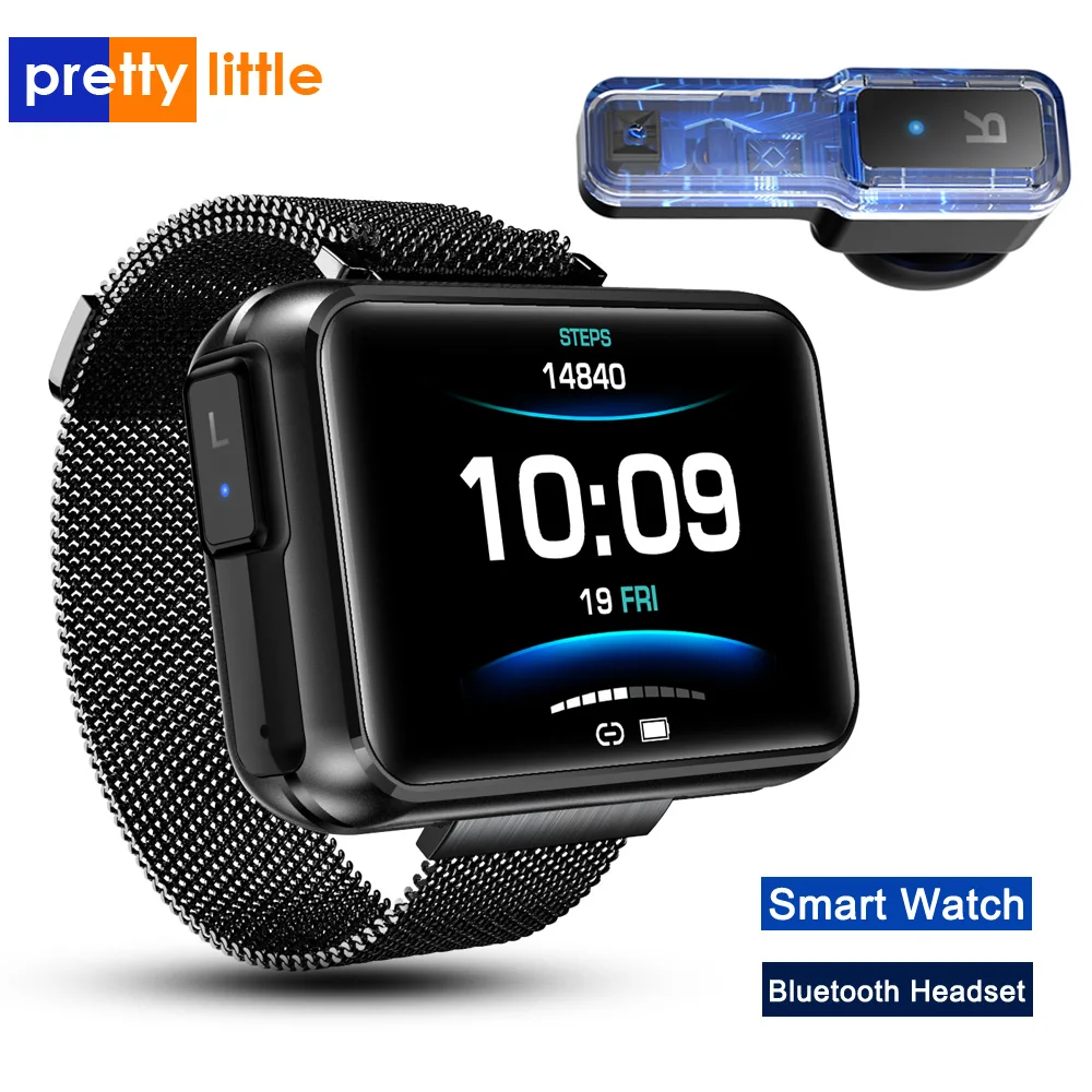 LT91 Смарт часы для мужчин TWS беспроводная Bluetooth гарнитура Smartwatch пользовательский