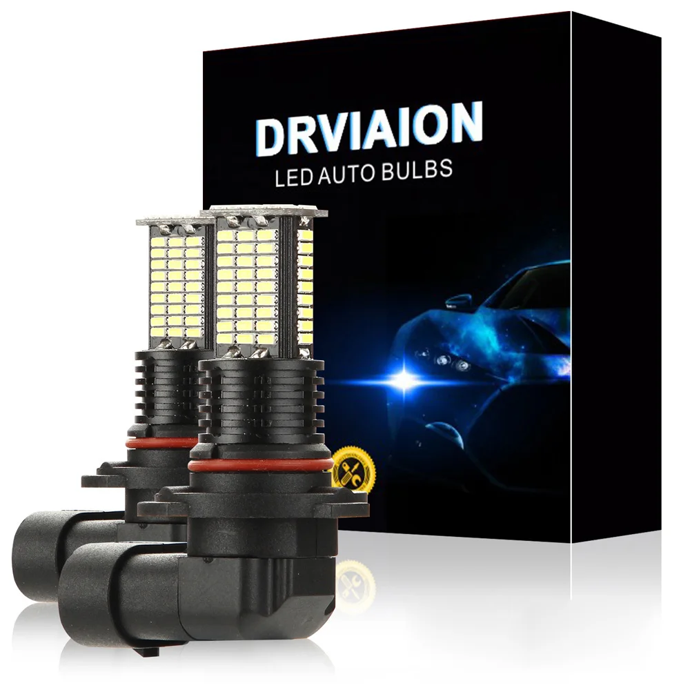 

2pcs 9006/HB4 12V-24V Car Fog Lights Lamps Bulbs 3030SMD 55W 3200LM 6000K Aluminum Car LED Fog Lamps Lights Car Accessories