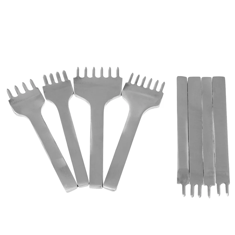 

5/6mm Spacing Punch Tool For Leather Hole Punches Tool Lacing Stitching Sewing DIY Leather Craft Tools 1/2/4/6 Prong