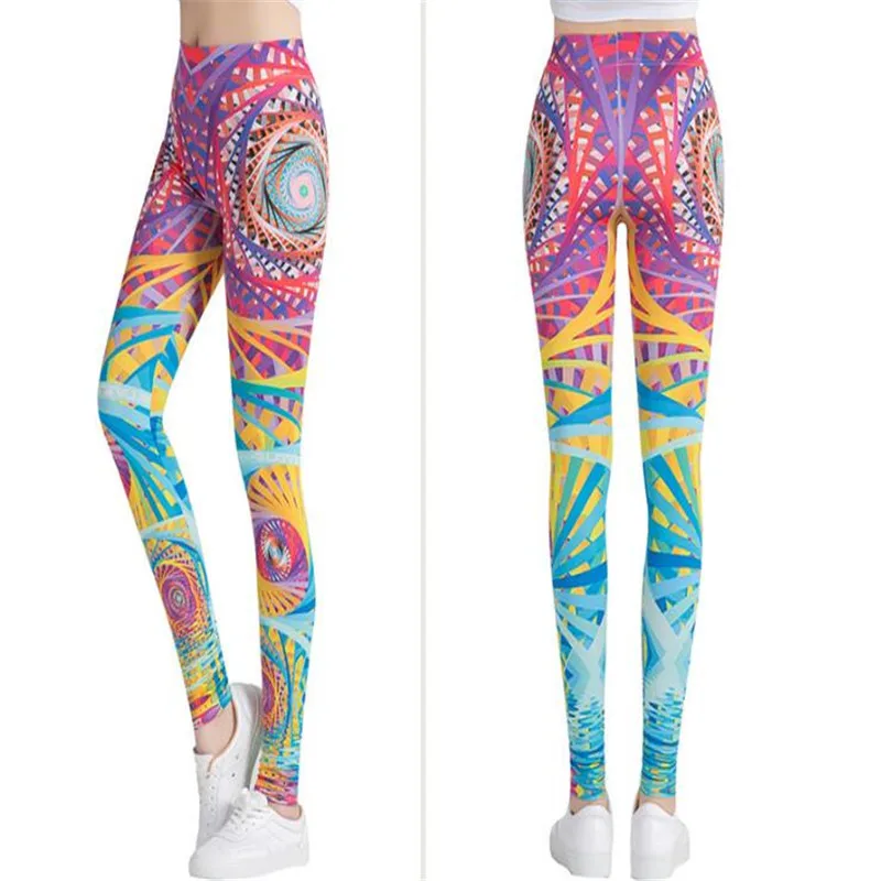 

New Sexy Women Legging Printing Polyester Fiber Fitness Leggins Fashion Slim High Waist Legging Elastic Woman Pants