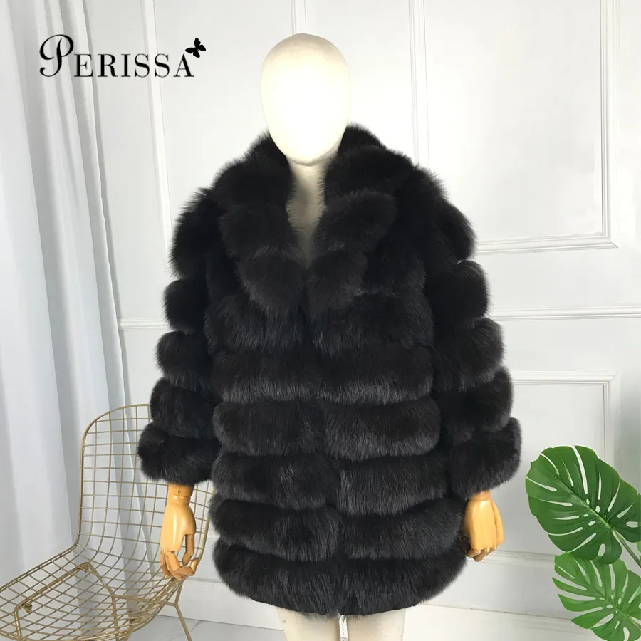 

New Arrival Women Winter Thick Fur Coat Real Fox Fur Jacket Turndown Collar Luxury Natural Real Fur Coat