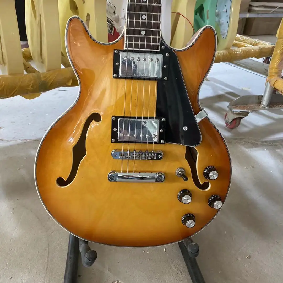 ES339 электрическая гитара F полый корпус лимонный Sunburst Цвет Пользовательский