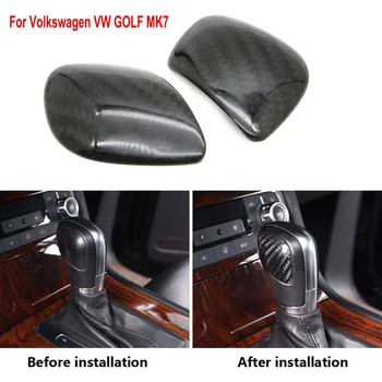 

Carbon Fiber Car styling gear shift knob gear head cover sticker for Volkswagen GOLF MK7 Tiguan JETTA Polo Beetle passat B8 CC