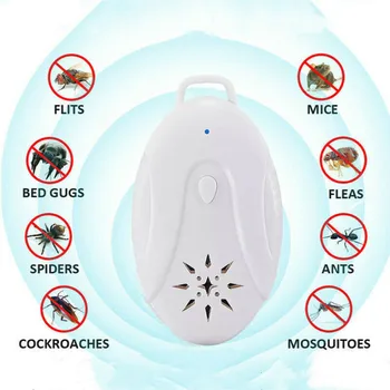 

Ultrasonic Flea Tick Pest Repeller Device Insect Anti Mosquito Killer Pest Control Pet Household Pest Rejector