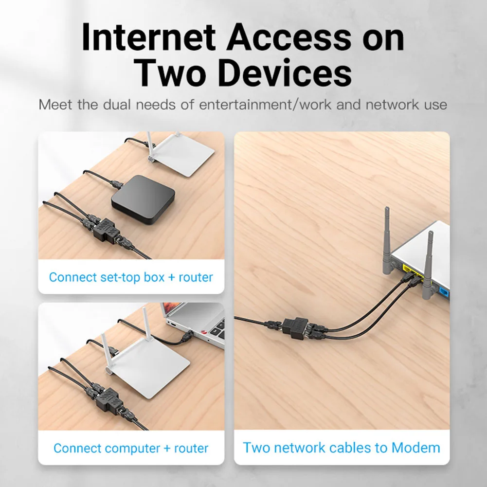 Vention RJ45 сетевой адаптер разъём разветвитель отклонения в размерах на 1 2 способа