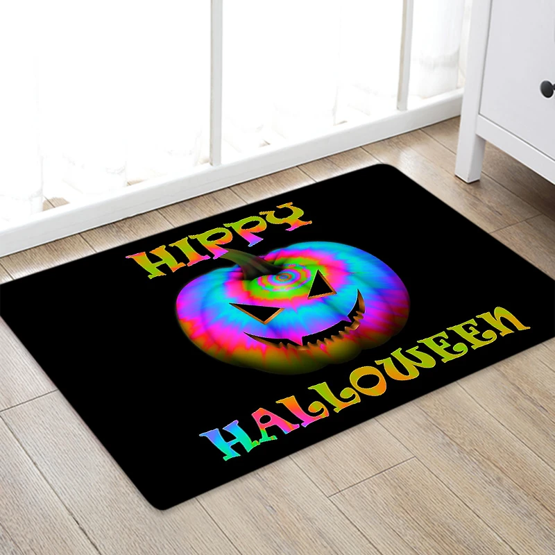 Хэллоуин Череп ковер с рисунком скандинавский фланелевый кухонный Придверный коврик спальня ковер Тыква декоративные коврики для лестницы домашний декор ремесла коврик