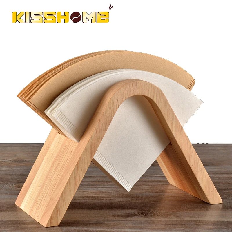 Solid Wooen Coffee V60 Filter Paper Holder Simple Coffee Filters