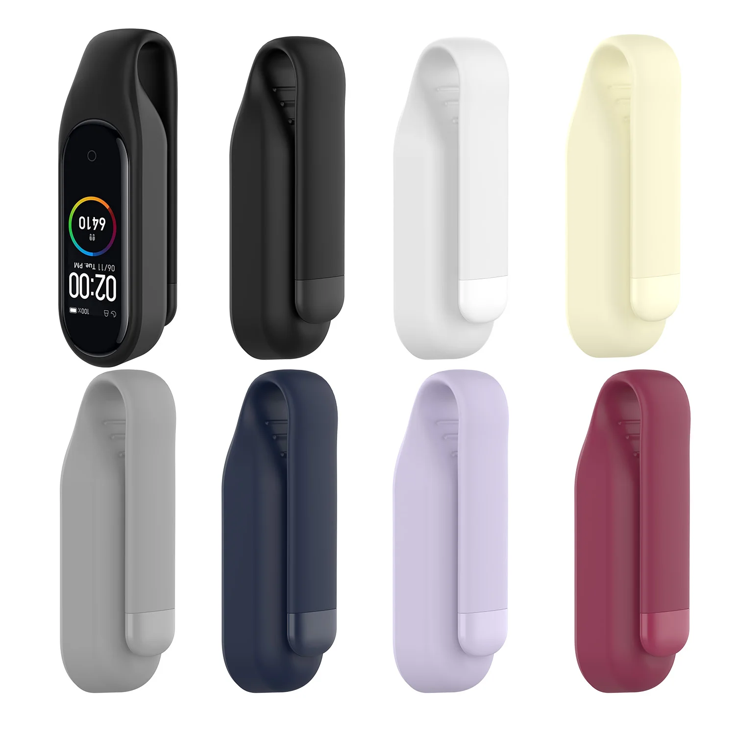 Силиконовые зажимы для часов Xiaomi Mi Band 3 4 противоударный чехол металлические