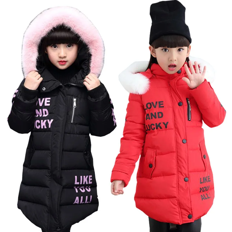 Kids Girls Jacket Autumn Winter Jacket For Girls Coat Baby Warm Hooded Outerwear Coat Clothing Children Down Parkas