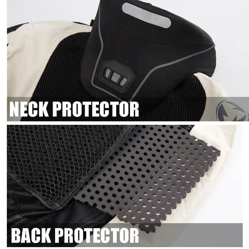 NEW BLACK/GREY Motorcycle jacket men LED Neck protector Protective pads Racing motorcycle protection body armor jackets|body jacket|armor