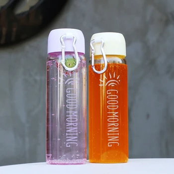 

400ML High Temperature Resistant Glass Cup With Double Bamboo Cover Portable Simple Tea Cup Transparent Thickened Vacuum Cup