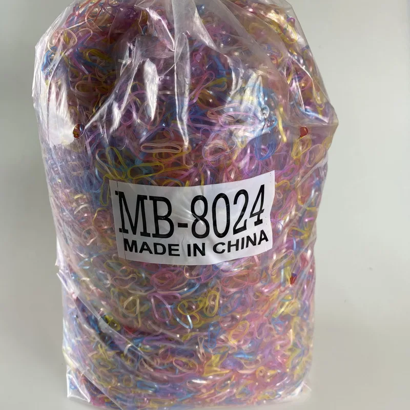 Ungefähr 1 kg bunte kleine transparente Gummibänder für Babys, hochelastisches Haargummi, Gummi, Kind, Scrunchie, Pferdeschwanzhalter, Großhandel – Detail 19
