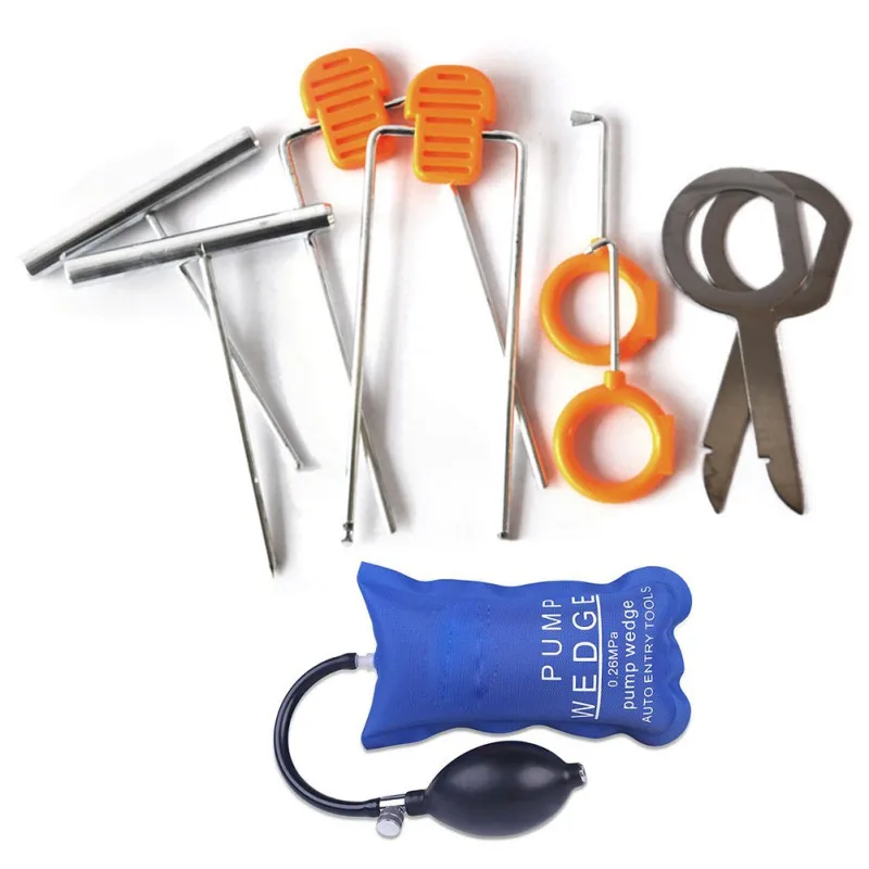 

PDR Car Body Repair Tool Kit Wedge Pump Rubber Hammer Dent Removal Hand Tool Set