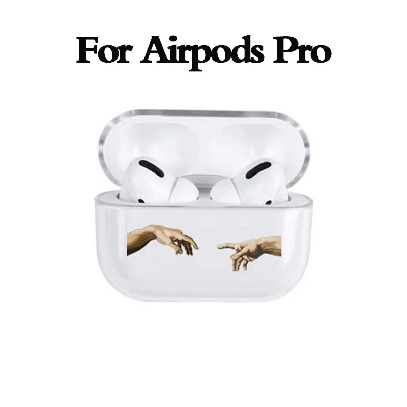 Твердый чехол с абстрактным рисунком для Airpods Pro чехол Роскошный Прозрачный Bluetooth защитный чехол для наушников для Air pods 3/2 чехол s - Цвет: for AirPods Pro 01
