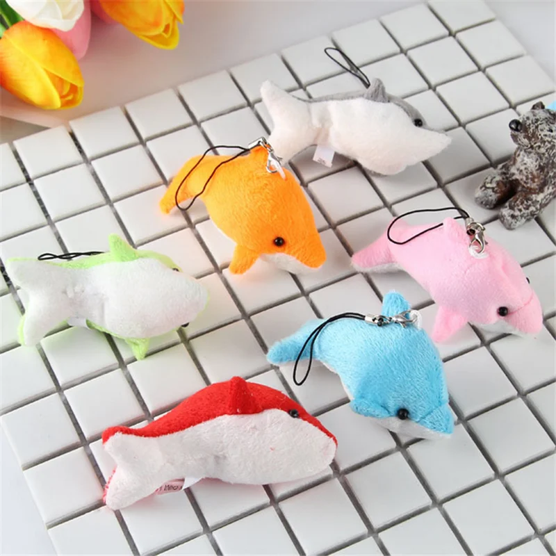 1PCS Hot Sale Mini Dolphins Plush Toys PP Cotton Decorative Pendant Toys Boys And Girls Holiday 4