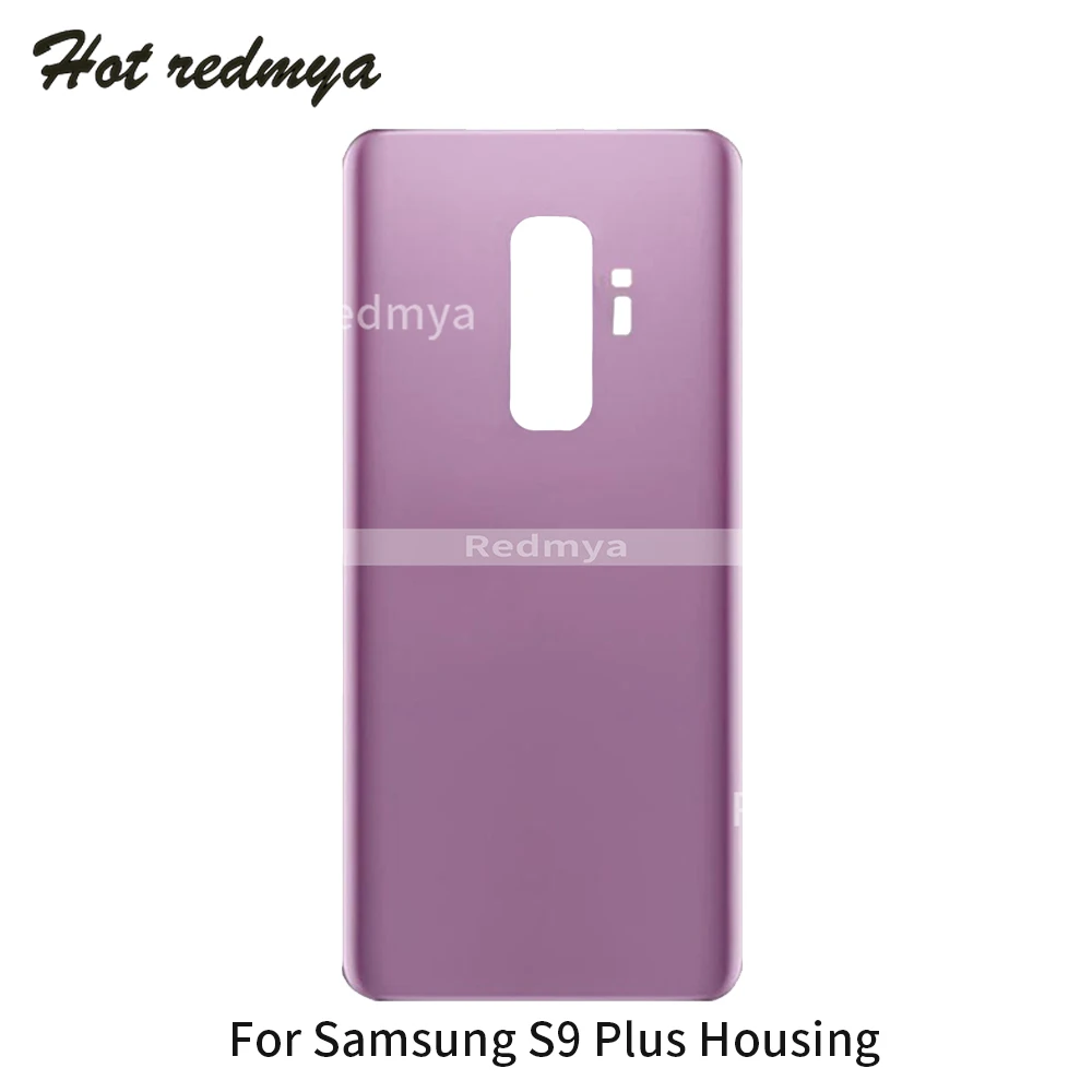 S9 Plus Pink S9+ сменный задний корпус для samsung Galaxy S9 Plus G965 G965F, чехол на заднюю батарею, полный корпус, дверь, заднее стекло+ наклейка - Цвет: S9 Plus Pink