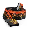 New Style Flame Print Men Women Unisex Plain Webbing Belts High Quality Nylon Belts Fashion Men's Jeans Waist Belt Longer 160cm ► Photo 3/6