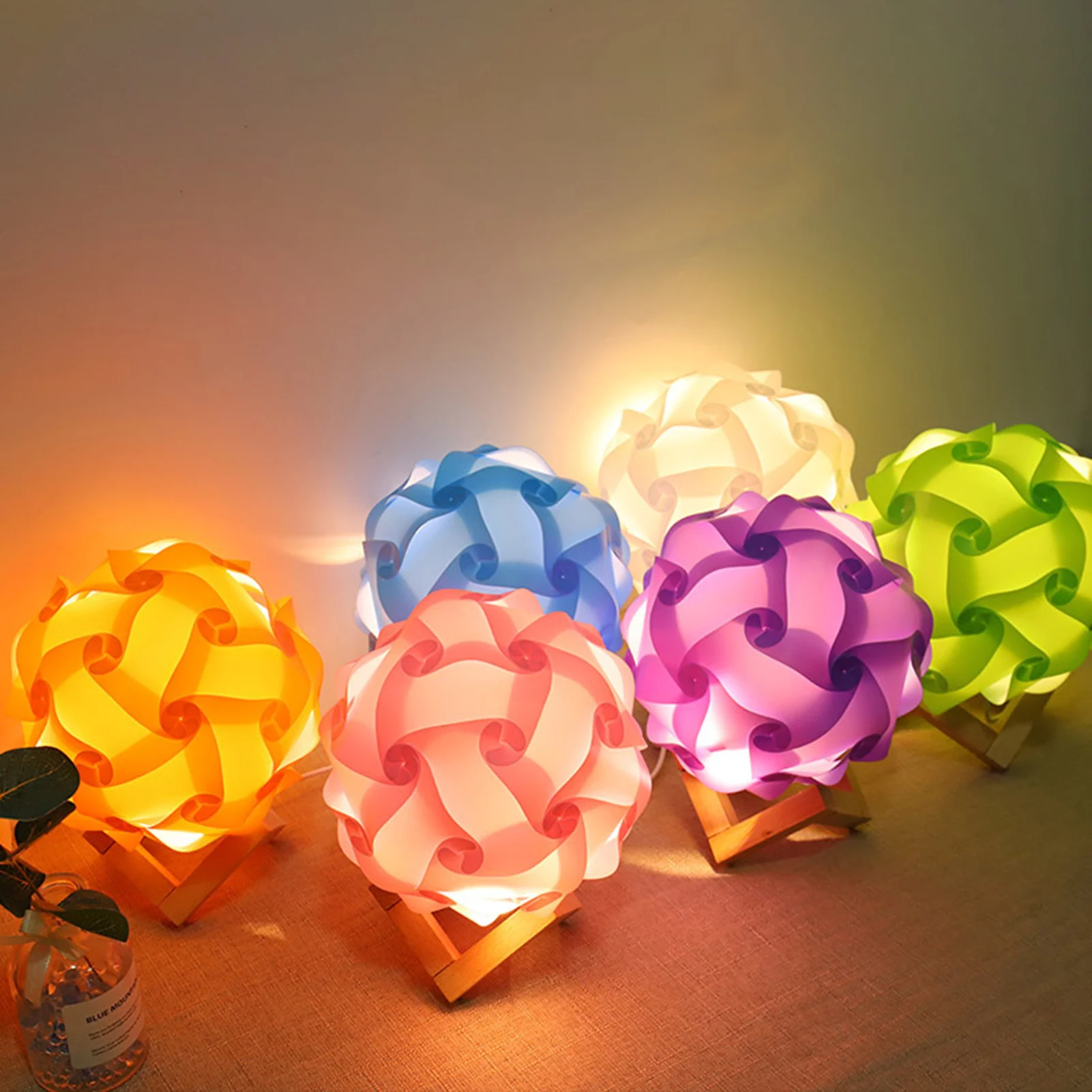 New DIY Multicolored Decorative Soft Light Night Bedroom Bedside Lamp Romantic USB For | Лампы и освещение