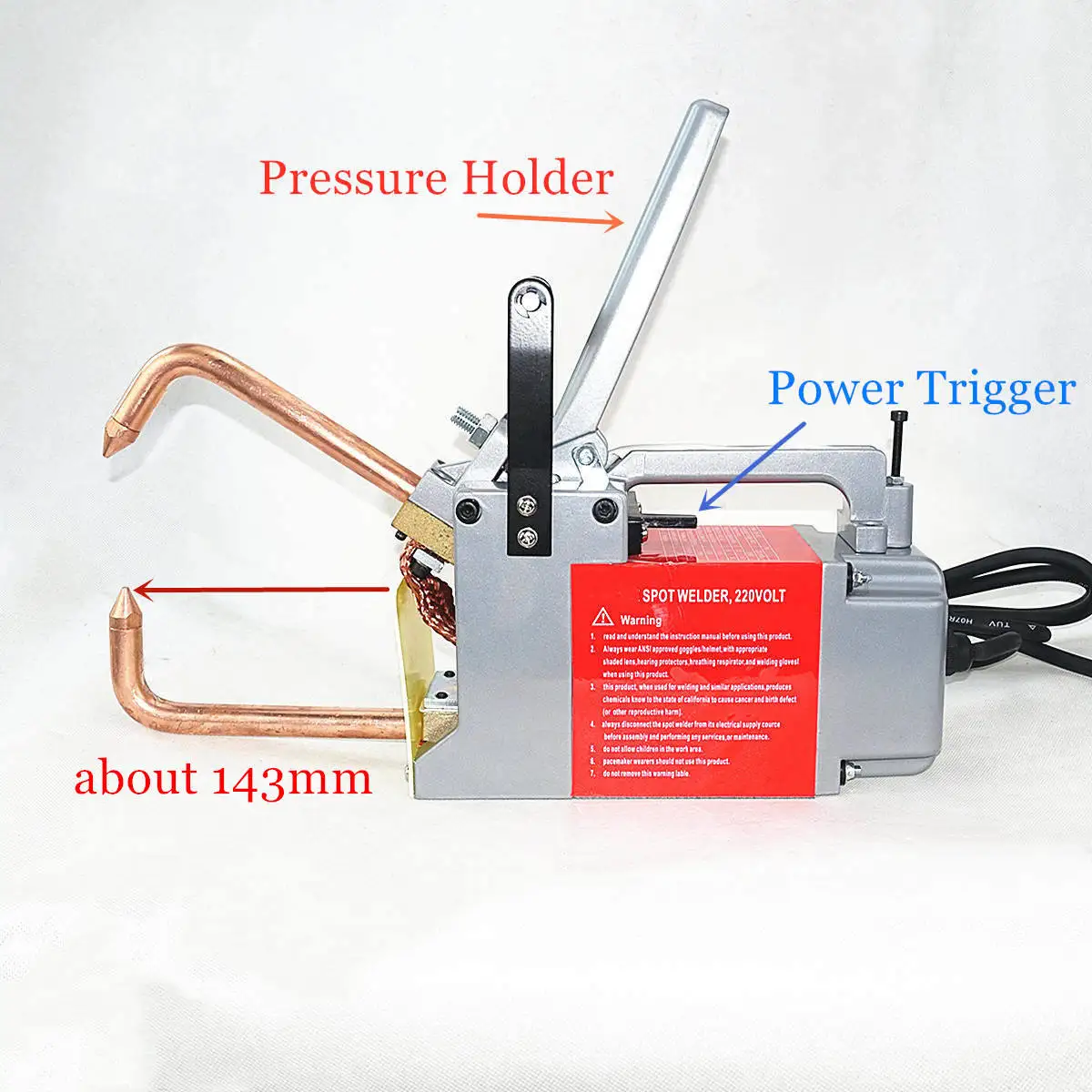 Resistance Spot Welding Tips Electrodes for Welding Thickness 1.5 + 1.5mm Steel Plat CE Portable Spot Welder welding electrode holder