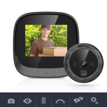 

2.4 Inch 90 Degree Angle Screen Smart Night Vision Security Camera Peephole Viewer Recording Display Video Home Doorbell