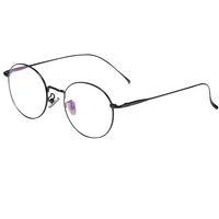 Круглые очки в стиле ретро из чистого титана, полнокадровые очки для близорукости, мужские и женские модные оправы для очков по рецепту 3216 — изображение 3