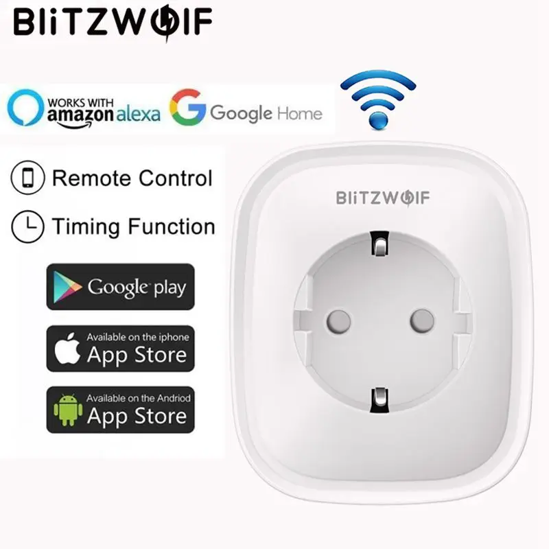  BlitzWolf BW-SHP2 WIFI Smart Socket EU Plug 220V 16A Remote Control Smart Timing Switch Work For Am - 32871562977