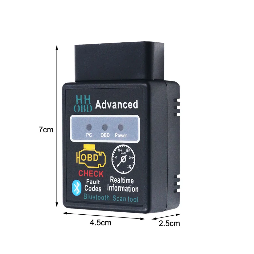 OBD2 ELM327 1,5 HH OBD диагностический сканер ELM 327 V1.5 Bluetooth OBDII автоматический считыватель кодов Поддержка всех OBD2 OBD 2 протоколов