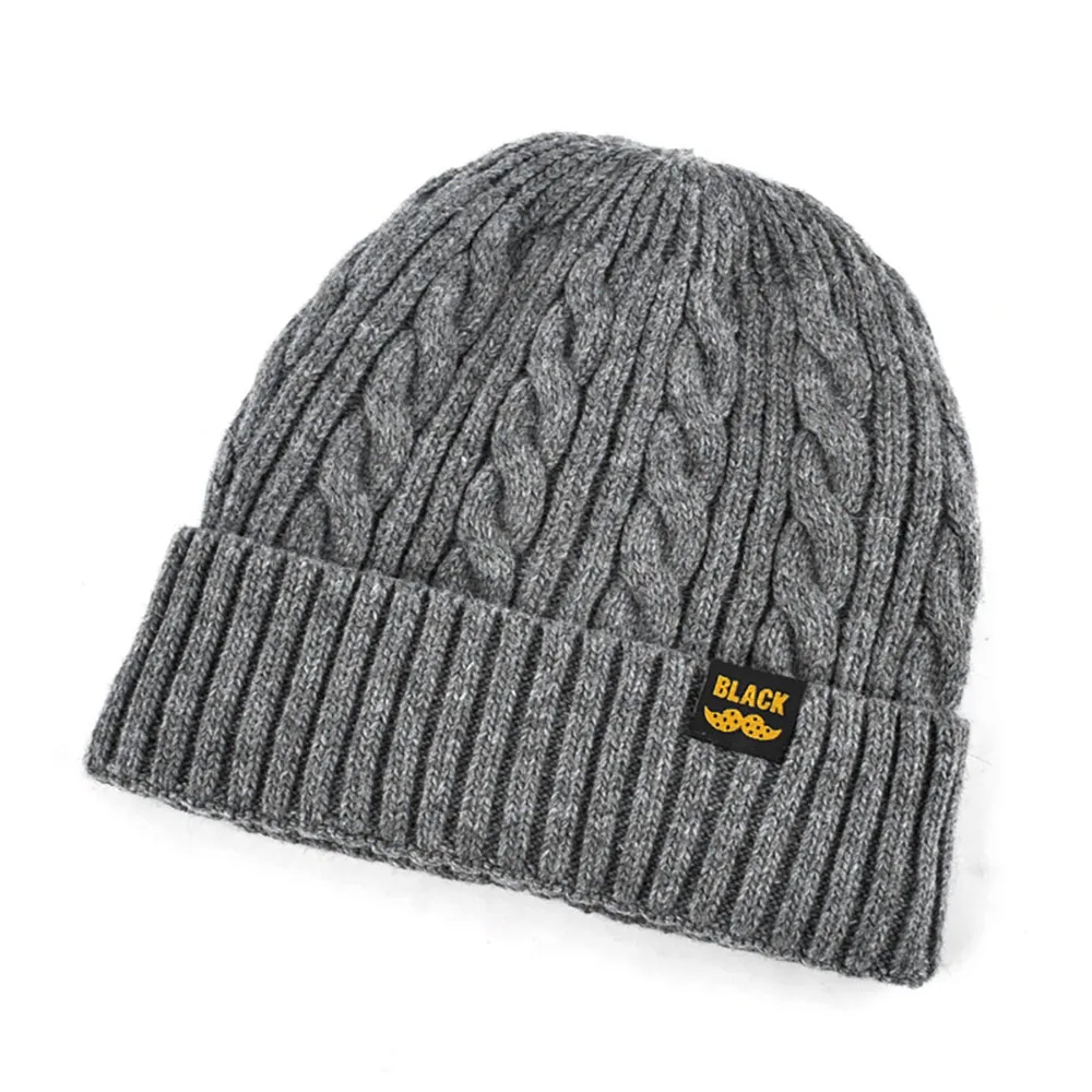 Стильные шапочки Skullies, зимняя мужская и женская шапка, Толстая теплая шапка, шапочки, шапки с бархатной вязкой