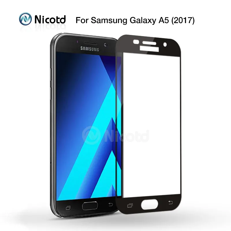 9h Tempered Glass For Samsung Galaxy A7 A5 A3 2017 HD Full Cover Film 2.5D for J3 J5 J7 J2 Prime on S7 S6 Note 5 4 | Мобильные