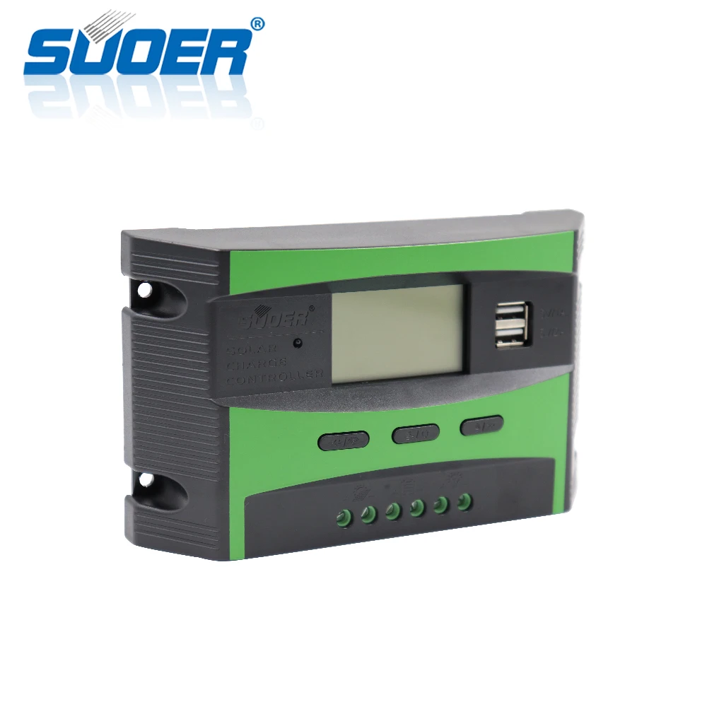Suoer【 PWM Контроллер заряда 】 Двойные USB интерфейсы домашняя система солнечного